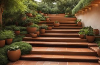 Treppen aus Holz Terrassenfliesen: Sicherer Übergang zur Gartenebene