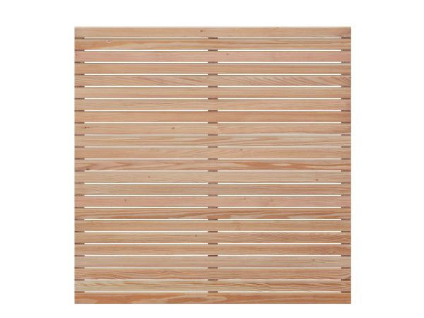 WOODTEX Sichtschutzzaun Rhombus Lärche Natur BxH 180x180 cm