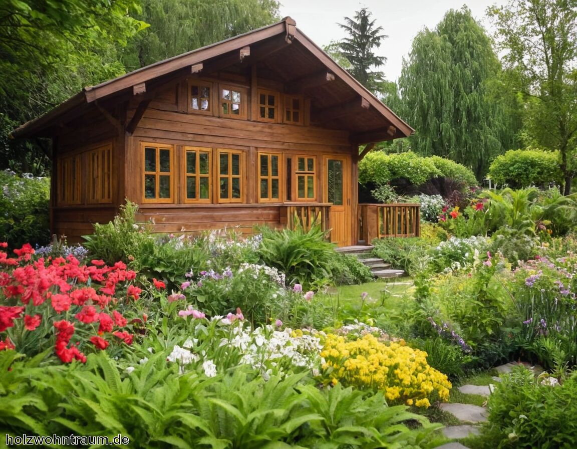 Einfache Integration in Grünanlagen und Beete - Holzgartenhäuser » natürliches Flair für deinen Garten