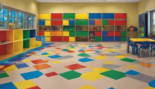 Fliesenlaminat in Kindergärten und Schulen