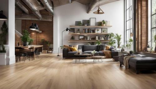Laminatböden in modernen Lofts