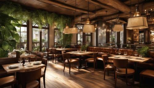 Parkett Landhausdiele in Restaurants und Cafés: Atmosphäre schaffen