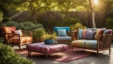 Holz-Gartenmöbel-Bezugsstoffe: Auswahl von Polsterstoffen