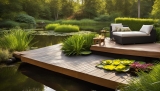 Holz-Terrassendielen und Teichbau: Wasserelemente im Garten