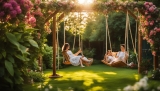 Holzdoppelschaukeln: Natürlicher Charme im Garten