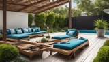 Holzgartenmöbel für Poolbereiche