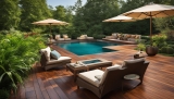 Holzpool-Terrassen: Umgebungsgestaltung und Sitzbereiche