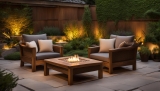 Lichtakzente für Holzgartenmöbel