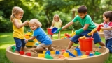 Sandkästen mit Spielzeug: Komplettes Sandspielset