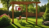 Schaukelgestelle mit Basketballkorb: Sport und Spielspaß