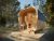 SwedHeat Saunafass Cube Gilby naturbelassen Fichte – BxTxH: 153×263,30×219 cm , inkl. 2 Liegen, ohne Saunaofen