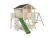 SCHEFFER-OUTDOOR-TOYS Stelzenhaus SPARSET Tobi Premium naturbelassen inkl. Doppelschaukel & Rutsche grün – BxTxH: 488×368,4×277 cm, inkl. Kletterwand