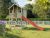 Prestige Garden Stelzenhaus Big House mit Sandkasten KDI inkl. Rutsche rot – BxTxH: 203×281,5×323 cm, inkl. Sandkasten, inkl. Rutsche rot