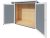 WOODTEX Geräteschrank Mülltonnenbox Multibox 3 14 mm hellgrau – BxTxH: 205x91x163 cm, Sockelmaß: 200×82 cm, inkl. Boden + Dachpappe zur Ersteindeckung
