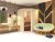 SwedHeat Sauna Lämmin 1 Massivholz, ohne Ofen – BxTxH: 148x148x216 cm, 2 Liegen, Ganzglastür