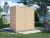 WOODTEX Bikebox Gerätehaus Fiete 1 Rhombusprofil 18 mm natur – BxTxH: 208 x 103 x 208 cm, Durchgangshöhe Tür: 187 cm
