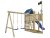 Outgarden Spielturm Captain Snappy KDI mit Doppelschaukel inkl. Rutsche blau + Sitze blau – BxTxH: 507x255x258 cm, inkl. Kletterwand, inkl. Rutsche