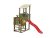 Prestige Garden Spielturm Pirate KDI inkl. 1 Rutsche rot + Zubehör – BxTxH: 261x155x240 cm, inkl. Lenkrad + Briefkasten + Fernrohr, inkl. Haltegriffe